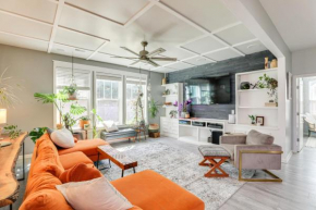 Media Room and Yard Modern Moncks Corner Home